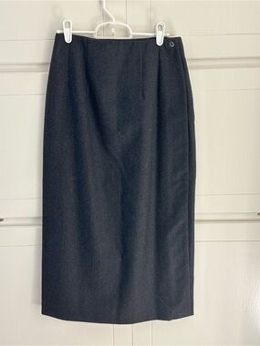 Classic Dark Gray Women's Wrap Around Pencil Skirt - Timeless Workwear